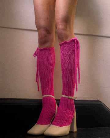 Knit knee highs
