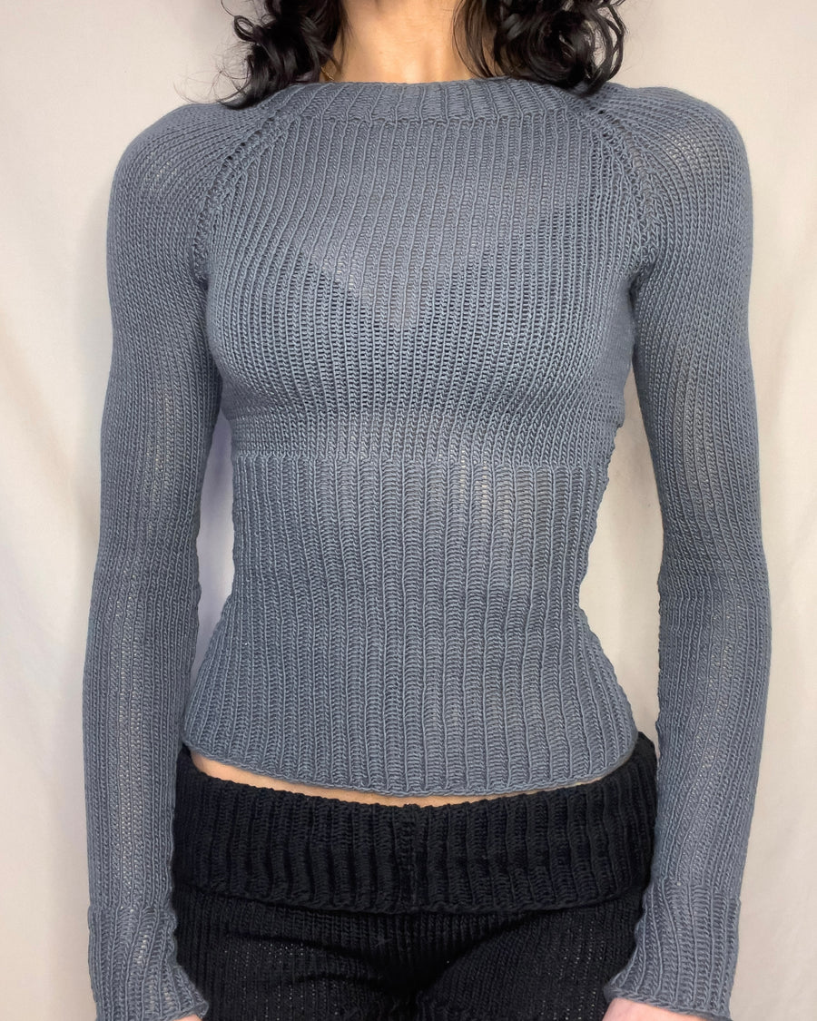 Charcoal Raglan